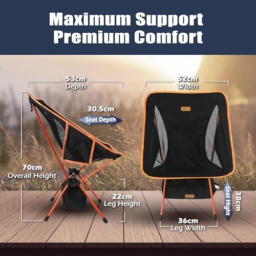 TREKOLOGY Ultra Lightweight Compact Portable Chairs for Adults for Outdoor, Garden, Picnic, Camping Fishing Folding Chair - Image 3