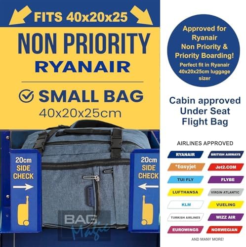 Travel Underseat Cabin Approved Backpack, Lightweight Travel Rucksack, Premium Carry on Bag, 40x20x25cm - Image 3