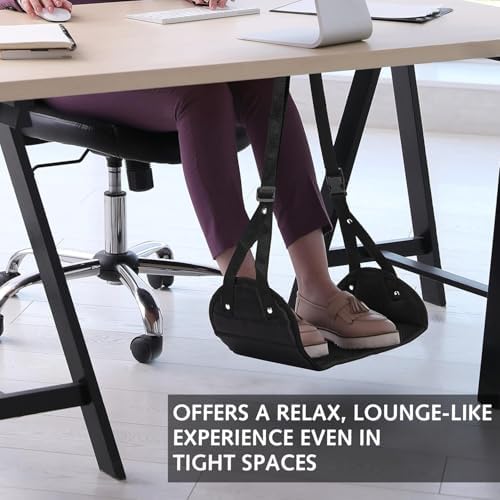 Airplane Footrest, Airplane Travel Accessories, Adjustable Foot Hammock Under Desk, Plane Travel Foot Rest, Provides Relaxation and Comfortable for Long Flight - Image 2