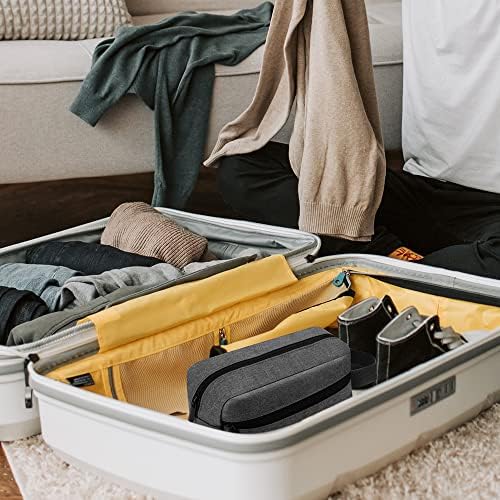Toiletry Bag for Men, Portable Travel Wash Bag Waterproof Shaving Bag Toiletries Accessories Cosmetic Bag Make Up Bag, Gym Shower Bathroom Makeup Bag with Handle (Grey) - Image 7