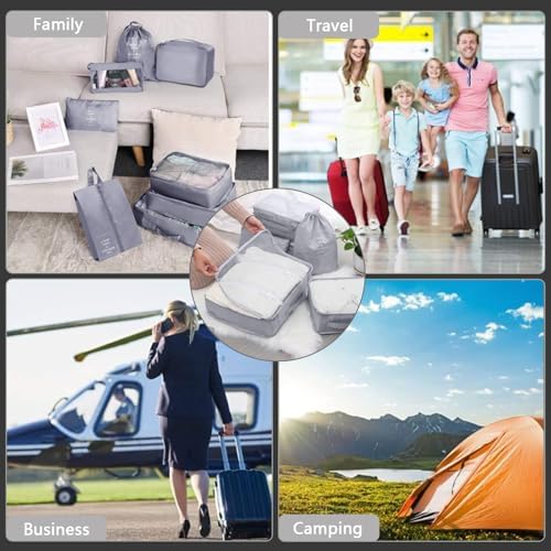 9-Piece Travel Packing Cubes Set, Luggage Organizer Bags, Waterproof Storage Pouches, Suitcase Packing Organizers, Travel Essentials - Image 6