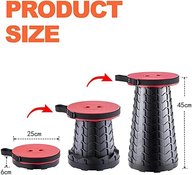 Yexati Upgraded Folding Stool with Load Capacity 400LB,Foldable Camping Stool Equipped with Soft Cushion/Durable Storage Bag and Carabiner, Portable Seat ideal for indoor and outdoor activity - Image 3