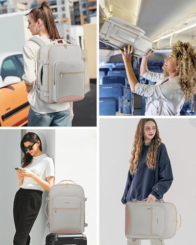 LOVEVOOK Travel Backpack Cabin Size for Women, Carry On Backpacks for Airplanes 25/30/40L, Womens Large Rucksack Bag, Flight Approved Hand Luggage Backpack, Waterproof Flight Bags for Travelling - Image 6