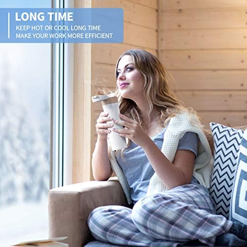 Double Walled Vacuum Cup Flask Thermo,Stainless Steel Insulated Water Bottle | Flask for Hot and Cold Drinks Cup Travel Coffee Mug, Sports Water Bottle (A-White) - Image 6