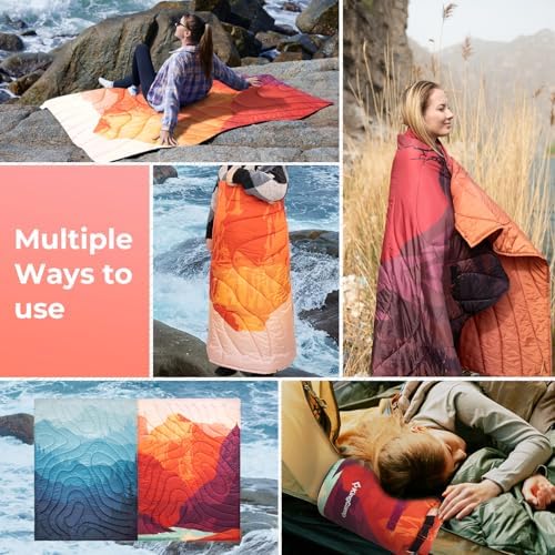 KingCamp Camping Blanket Lightweight Outdoor, Warm Travel Blanket, Sleeping Blankets Ultralight with Snap Button, Sleeping Quilt for indoor,Traveling, Hiking, Picnic - Image 8