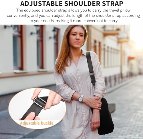 Stuffable Neck Pillow for Travel - Soft Plush Stuffable Travel Neck Pillow Travel Pillow Storage Bag with Adjustable Straps for Extra Luggage Travel Essentials - Image 4