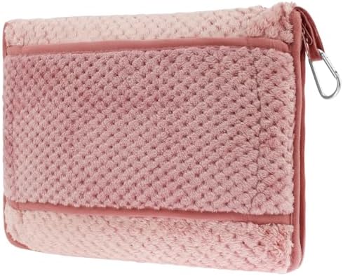 Travel Blanket and Pillow Set Soft Flannel Airplane Blanket Double Purpose Flight Blanket Portable Travel Throw Blanket Office Blanket with Fixed Belt Travel Essentials Gifts for Women, Men, Kids