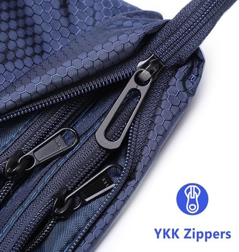 HYZUO Electronics Organiser Bag Tech Accessories Pouch Water-Resistant Storage Bag for Charger, Cables, Power Bank, Hard Drive, Cards, Stylus, Gadgets, Portable Carrying Accessory Bag, Navy Blue - Image 3