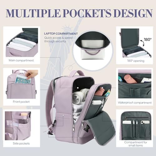 for Ryanair Cabin Bags 40x20x25 Underseat Cabin Bag, Small Travel Backpack Cabin Size Carry on Bag for Airplanes Multiple Pockets Comfort Airback Backpack 20L Cabin Size for Men and Women - Image 3