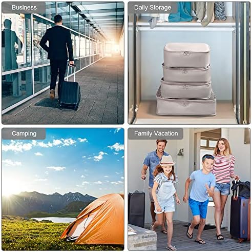 OSDUE Packing Cubes for Suitcase, 8PCS Thickening Travel Organiser Packing Bags Lightweight Travel Accessories Organizers Essentials Clothes Shoes Cosmetics Toiletries Storage Bags - Image 6