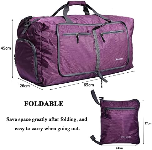 60L Foldable Travel Duffle Bags for Men Women Large Holdall Waterproof Overnight Weekend Bags for Gym Luggage - Image 2