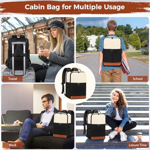 Cabin Bags 40×20×25 for Ryanair Underseat Carry-ons Travel Backpack Hand Luggage Bag Cabin Flight Rucksack Casual Daypack School Office Backpack Fit 14 Inch Laptop - Image 7