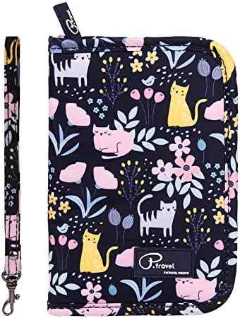 Travel Passport Wallet, Family Passport Holder Document Organizer - Cat Printed