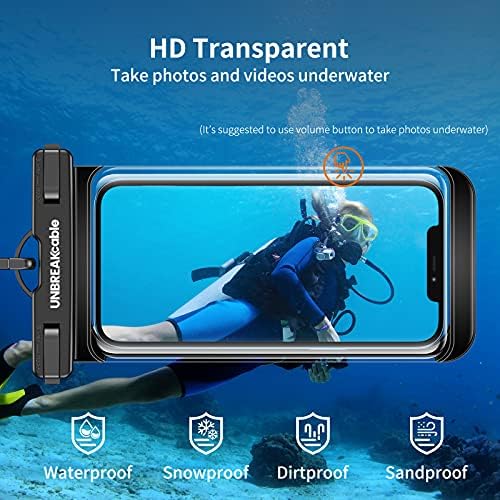 UNBREAKcable Waterproof Phone Case, 2-Pack IPX8 Universal Waterproof Phone Pouch Dry Bag for iPhone 16 15 14 13 12 11 Pro Max XR X XS SE 2022 Samsung S24 S23 S22 S21 Ultra Huawei P70 Mate 70 up to 7" - Image 3