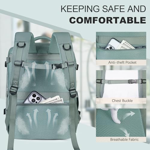 for Easyjet Cabin Bag 45x36x20, Travel Backpack with TSA Approved Clear Bag, Carry-ons Cabin Backpack for Travelling Underseat Cabin Bag Laptop Backpacks Luggage Set - Image 4