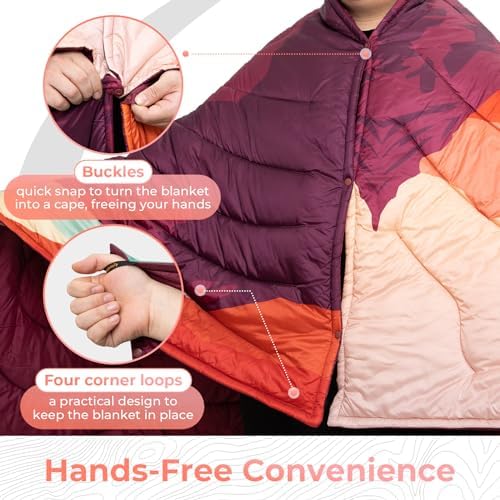KingCamp Camping Blanket Lightweight Outdoor, Warm Travel Blanket, Sleeping Blankets Ultralight with Snap Button, Sleeping Quilt for indoor,Traveling, Hiking, Picnic - Image 4
