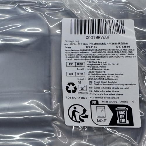 4-Pack Clear Wash & Makeup Bags TSA Approved Makeup Bags, PVC Waterproof Travel Wash Bags for Family, Men, Women (Largea, Medium, Small, Minimum) - Image 10