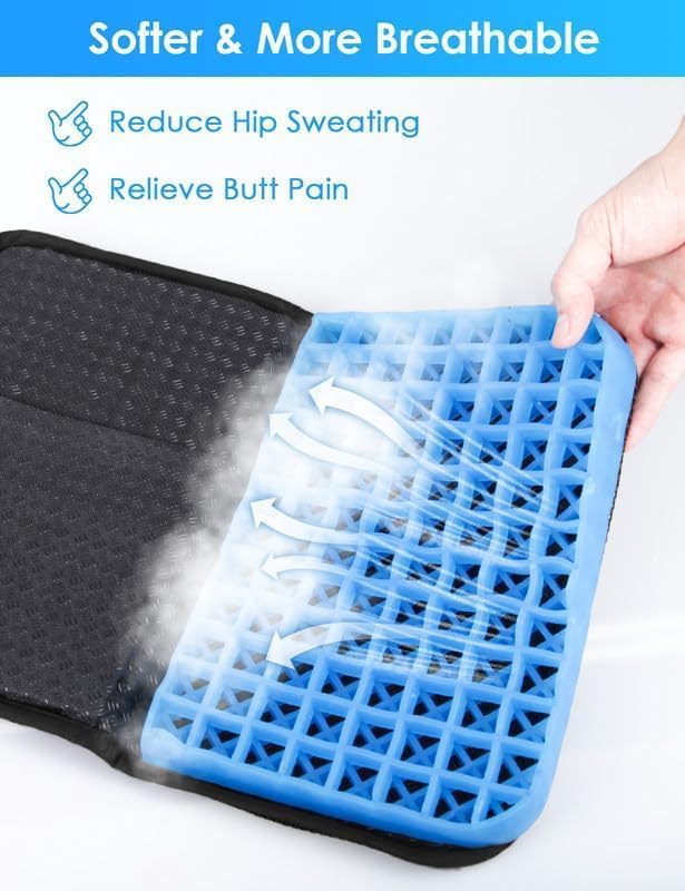 Seat Cushion Foldable Ergonomic Seat Cushion Portable Travel Chair Cushion Breathable Comfortable Orthopaedic for Car & Office Chair Wheelchair - Image 7