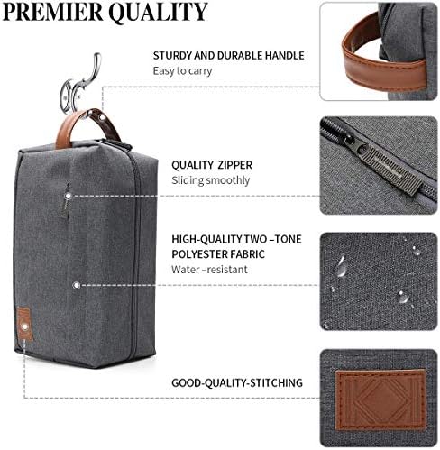 KK Water - Resistant Hanging Toiletry Travel Bag – Spacious Blue Gym, Shaving, Make Up Bag for Men & Women - Image 2
