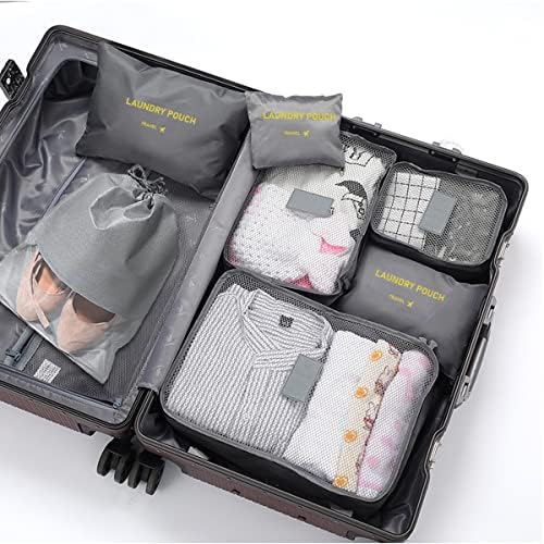 Packing Cubes for Suitcases, 8 pcs Packing Cubes Luggage Organiser Bags Travel Essentials Bags for Clothes Shoes Toiletries Travel Luggage Organizers Storage Bags - Image 3
