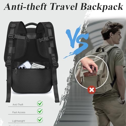 for Ryanair Cabin Bags 40x20x25 Underseat Travel Backpack Cabin Size for Mens Womens Hand Luggage Carry-Ons Laptop Backpack for Men Under Seat Flight Bag, with Chest Strap - Image 4