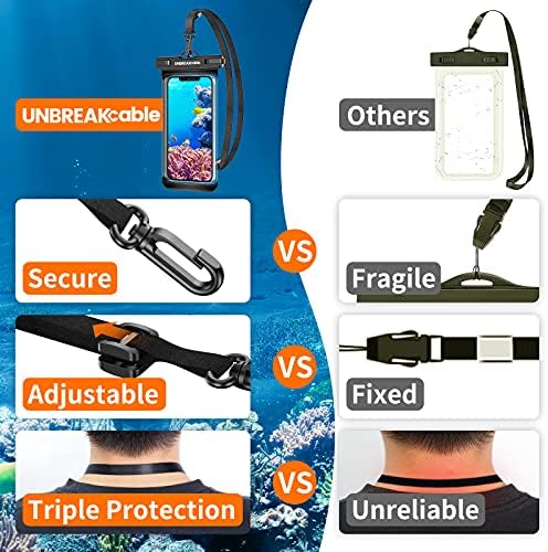 UNBREAKcable Waterproof Phone Case, 2-Pack IPX8 Universal Waterproof Phone Pouch Dry Bag for iPhone 16 15 14 13 12 11 Pro Max XR X XS SE 2022 Samsung S24 S23 S22 S21 Ultra Huawei P70 Mate 70 up to 7" - Image 7