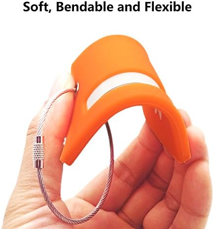 Silicone Luggage Tag with Name ID Card Perfect to Quickly Spot Luggage Suitcase by Ovener (Orange 2 Pack Tags) - Image 4