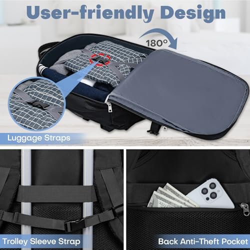 for Easyjet Cabin Bag 45x36x20 Underseat Hand Luggage Travel Backpack Rucksack Carry ons for Women Men - Image 4