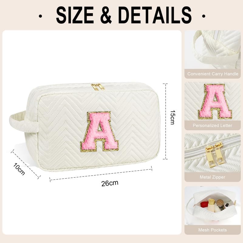 Toiletry Bag for Women - Personalised Makeup Bag Portable Travel Wash Bag Make Up Bag with Handle Birthday Gifts - Image 3