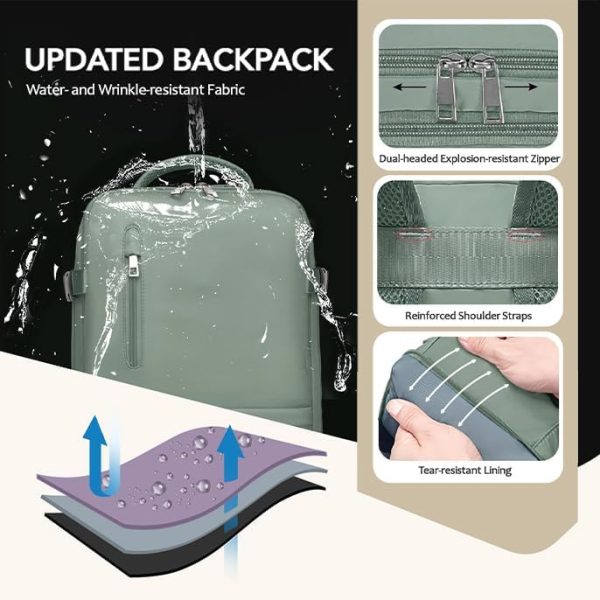 for Ryanair Cabin Bags 40x20x25, Travel Backpack Womens Underseat Cabin Bag Small Hand Luggage Bag Carry-ons Cabin Backpack Cabin Size Airback Backpack Flight Bag with Bottle Holder - Image 5