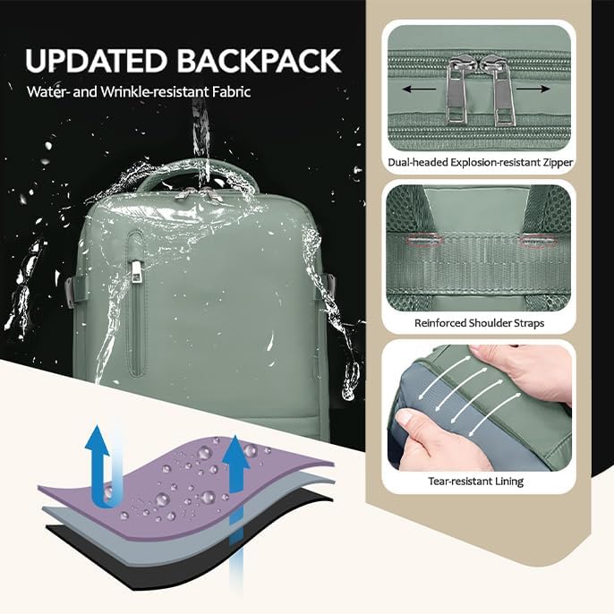 for Ryanair Cabin Bags 40x20x25, Travel Backpack Womens Underseat Cabin Bag Small Hand Luggage Bag Carry-ons Cabin Backpack Cabin Size Airback Backpack Flight Bag with Bottle Holder - Image 5