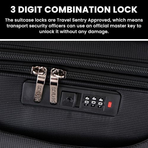 Extra Large Suitcase 32" Super Lightweight Luggage 20% Expandable 4 Wheels Spinner 3-Digit Combination Lock Soft Shell Luggage Check in for 30kg - Image 8