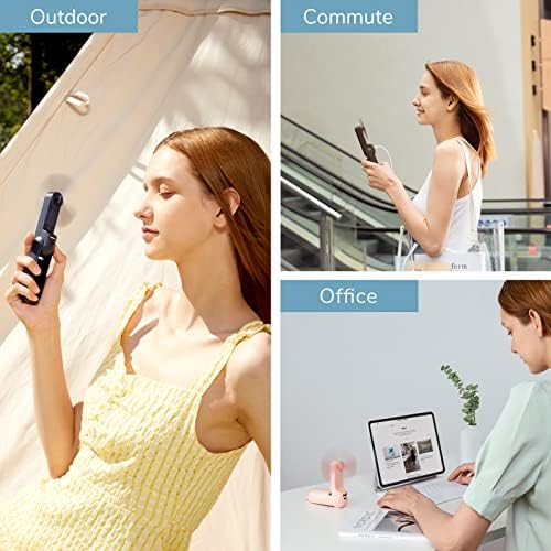 JISULIFE Handheld Mini Fan, 3 IN 1 USB Rechargeable Portable Fan [12-19 Working Hours] with Power Bank, Flashlight, Pocket Design for Travel/Summer/Concerts/Lash, Gifts for Women (Blue) - Image 7