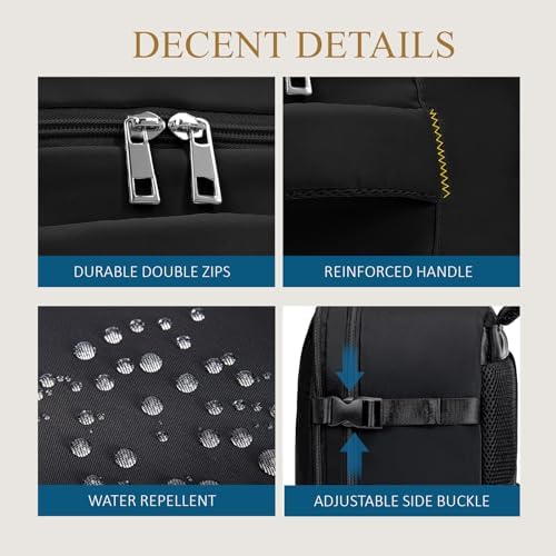 Cabin Bag 45x36x20 for New Easyjet, Underseat Cabin Luggage Bags Carry on Travel Backpack Cabin Size for Airplanes, 30L Hand Luggage Suitcase Water Resistant Laptop Backpacks Black - Image 7