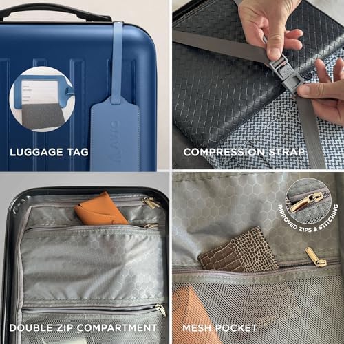 AVIO Jett Cabin Suitcase 45x36x20cm - Lightweight Double-Wheel Luggage Bag, 2 Internal Pockets, Telescopic Handle w/ 3 Heights, Durable ABS Hard Shell - Approved by Most Airlines - Image 7
