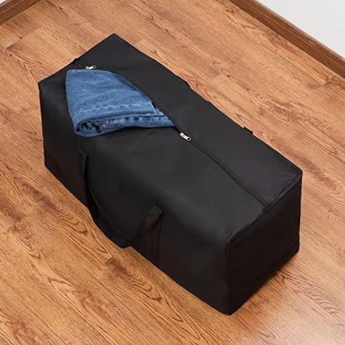 4 Pack Extra Large Travel Duffle Bag, Foldable Waterproof 600D Oxford Cloth Heavy Duty Holdall Bags for Men Women, Strong Moving Boxes for House, Luggage Bags 96L (Black) - Image 5