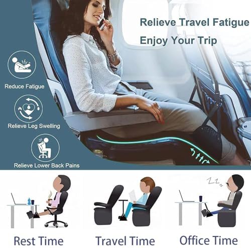 Airplane Footrest - Best Travel Essential, Airplane Travel Accessories, No Clashing Foot Hammock & Portable Plane Leg Rest, Provides Relaxation and Comfortable for Long Flight - Image 5