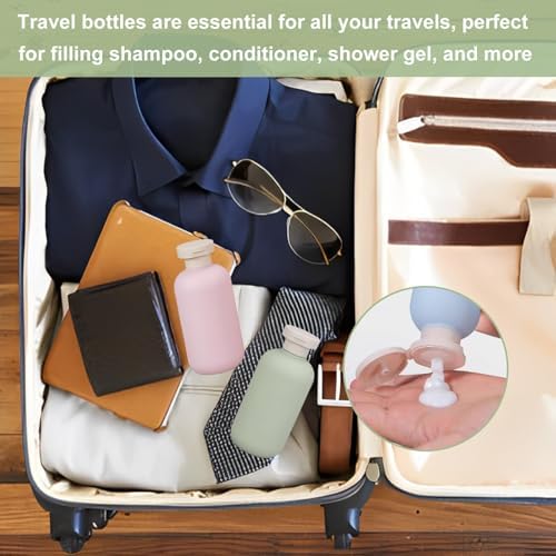 3 Pcs 200ml Plastic Bottles, Travel Bottles, Travel Bottles For Toiletries, With Bag, Refillable Travel Container, With Flip Cover, Suitable For Hair Conditioner, Lotion - Image 6
