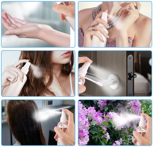 ASelected 6X100Ml Spray Bottles Clear Empty Fine Mist Plastic Mini Travel Bottle Set Small Plastic Mist Perfume Atomiser Bottles For Makeup Water Alcohol - Image 6