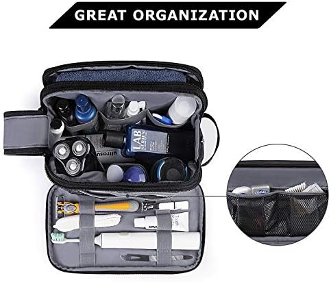 Toiletry Bag for Men, BAGSMART Travel Toiletry Organizer Dopp Kit Water-Resistant Shaving Bag for Toiletries Accessories, Black - Image 2