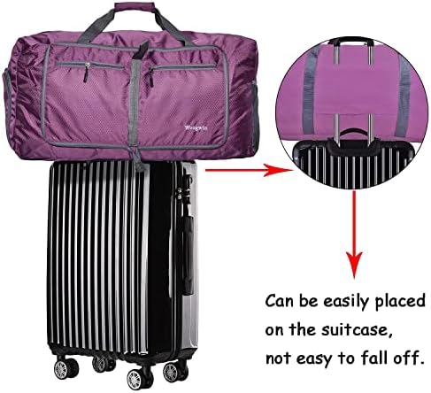 60L Foldable Travel Duffle Bags for Men Women Large Holdall Waterproof Overnight Weekend Bags for Gym Luggage - Image 3