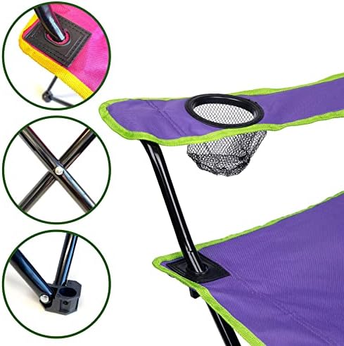 just be... Folding Camping Chair for Adults and for Kids Lightweight Foldable Chair Suitable for Outdoors. Chairs for the Beach, Lawn, Camp, Fishing Trip and Garden - Image 6