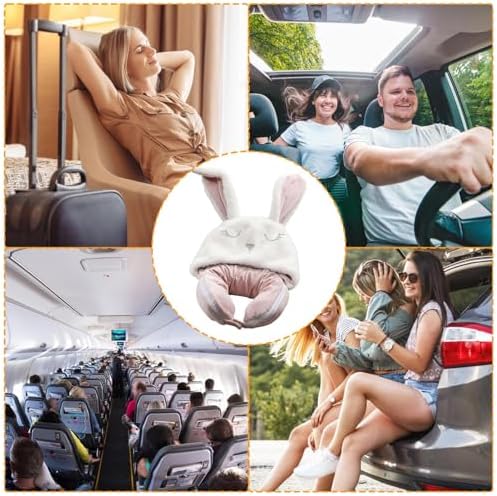 Travel Neck Pillow Blanket Set – 2 In 1 Travel Head Pillow And Blanket | Comfortable Travel Pillow With Hood For Airplane, Long Flights, Road Trips | Soft Flannel Blanket And Pillow Combo - Image 4