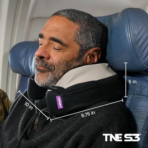 Cabeau Evolution TNE S3 Travel Pillow - Neck Pillow for Traveling - Memory Foam Airplane Pillow - Neck Pillow with Attachment Straps - Support for Travel, Home, Office, and Gaming (Paris) - Image 7