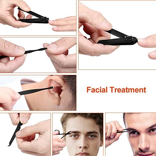 Manicure Set Men Travel Manicure Set Nail Clippers Mens Accessories Stainless Steel Nail Clippers Set Pedicure Set Personal Care Kit Nail Grooming Kit Gift for Men Husband Friend Parents Women - Image 4