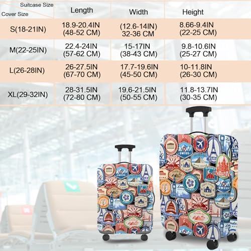 Kaket Suitcase Cover, Elastic Luggage Cover for 18-28Inch Luggage, Travel Suitcase Covers, Dustproof & Scratchproof Luggage Protector - Image 6