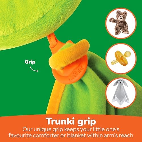 Trunki Kid's Travel Neck Pillow And Chin Rest | Support Sleepy Heads in the Car Seat, Plane, Bike or Pram | Yondi SMALL Dudley Dinosaur (Green) - Image 5