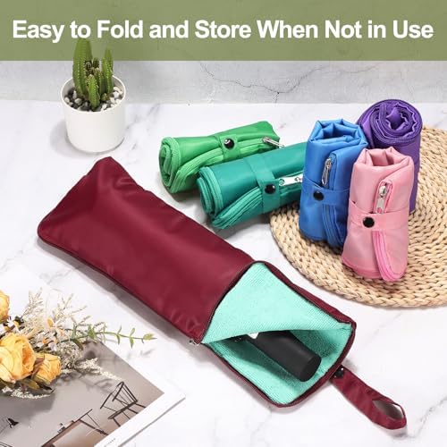 sourcing map Wet Umbrellas Bag, 11 x 5 Inch Waterproof Oxford Cloth Reversible Umbrellas Sleeve Cover Portable Waterproof Case for Wet Travel Folding Umbrellas Travel Home Outdoor, Dark Blue - Image 4