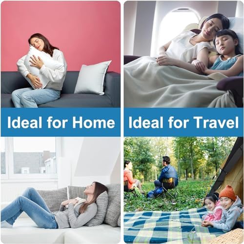 Pillow Blanket 2 in 1 Travel, Large Comfort Pillow Blanket Dual-Purpose Design Soft Warm Multi-Functional Cushion Travel for Sofa Bed Office Rest (40 * 40cm,Round-Pineapple) - Image 6