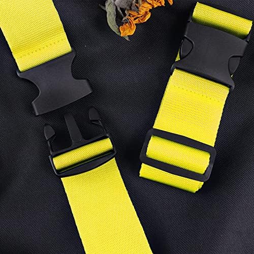 Luggage Suitcase Straps Set, Travel Accessories Thickened Luggage Belt with Quick Release Buckle, Adjustable Black Travel Luggage Straps for Suitcase Baggage (Yellow, 4 PCS Set) - Image 3